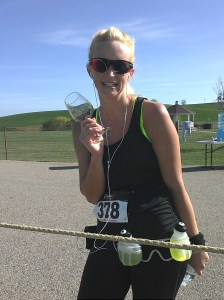Wine glass at the finish!