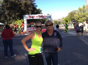 Mom and I between races last year